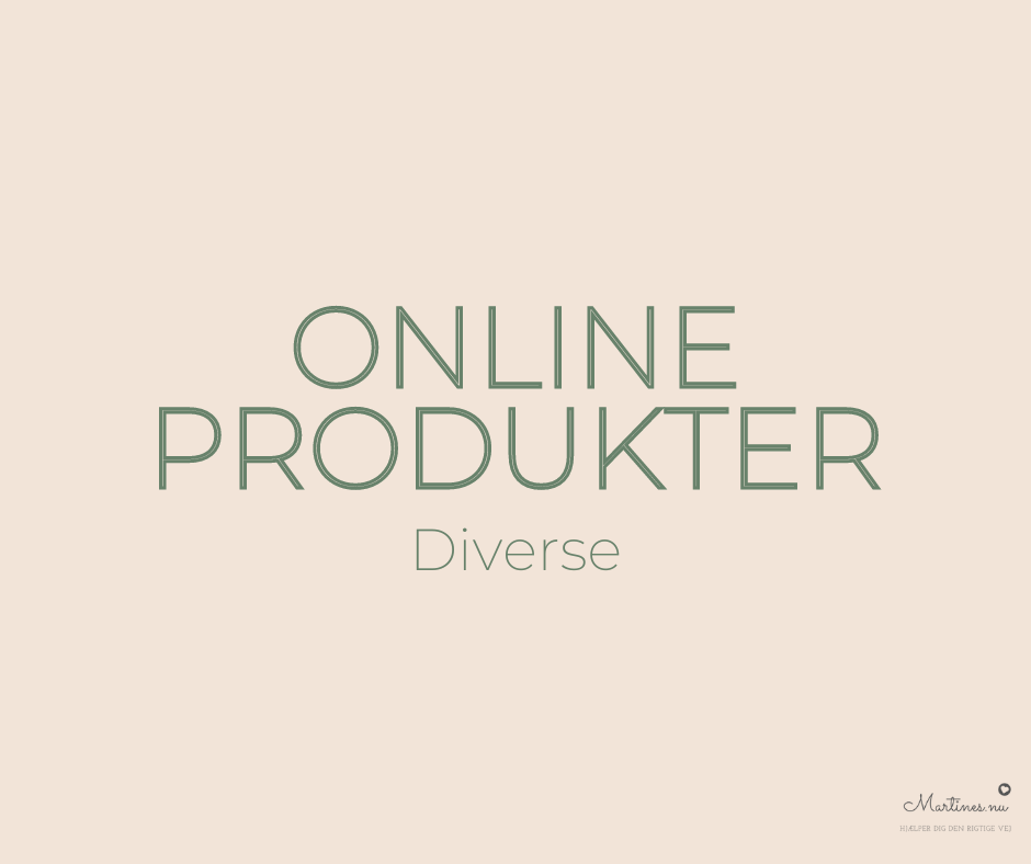 Online produkter - diverse