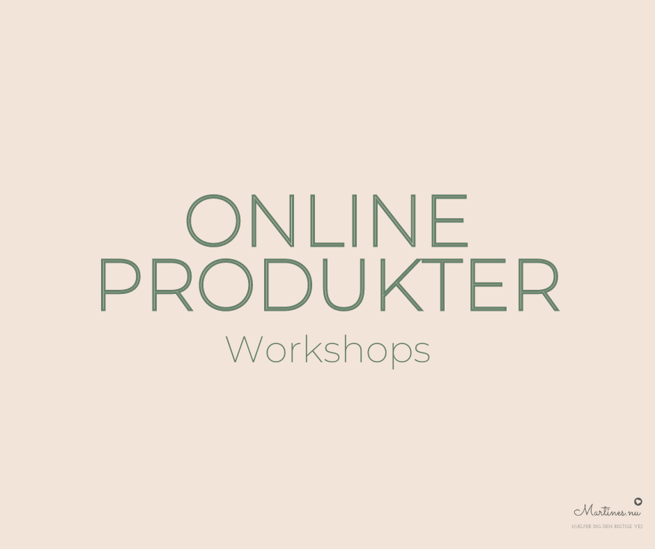 Online produkter - workshops